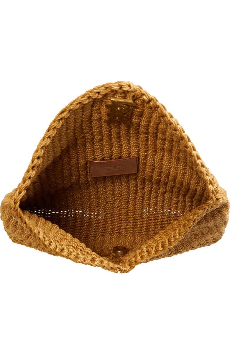 Saint Laurent Large Woven Raffia Envelope Clutch, Alternate, color, Light Brownie