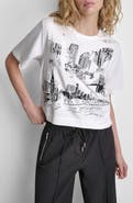 DKNY New York Toile Cotton Blend T-Shirt