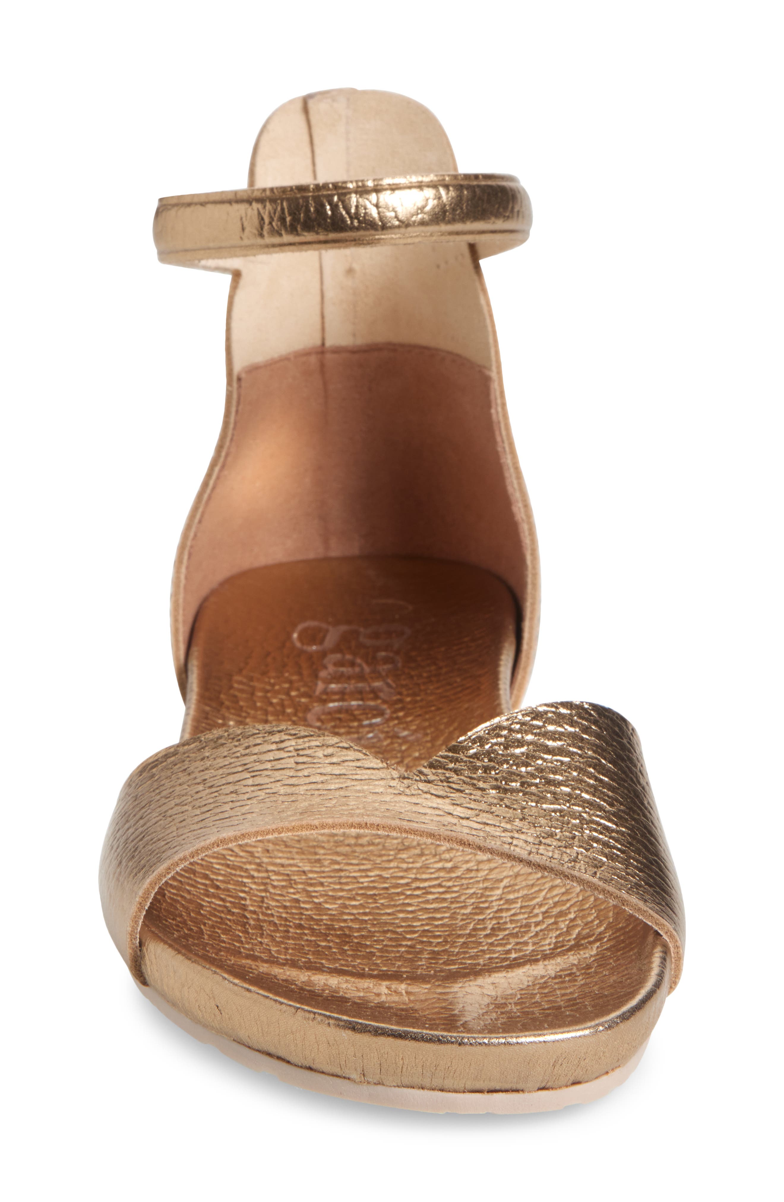 Jela Ankle Strap Sandal, Alternate, color, CAVA CERVO LAME