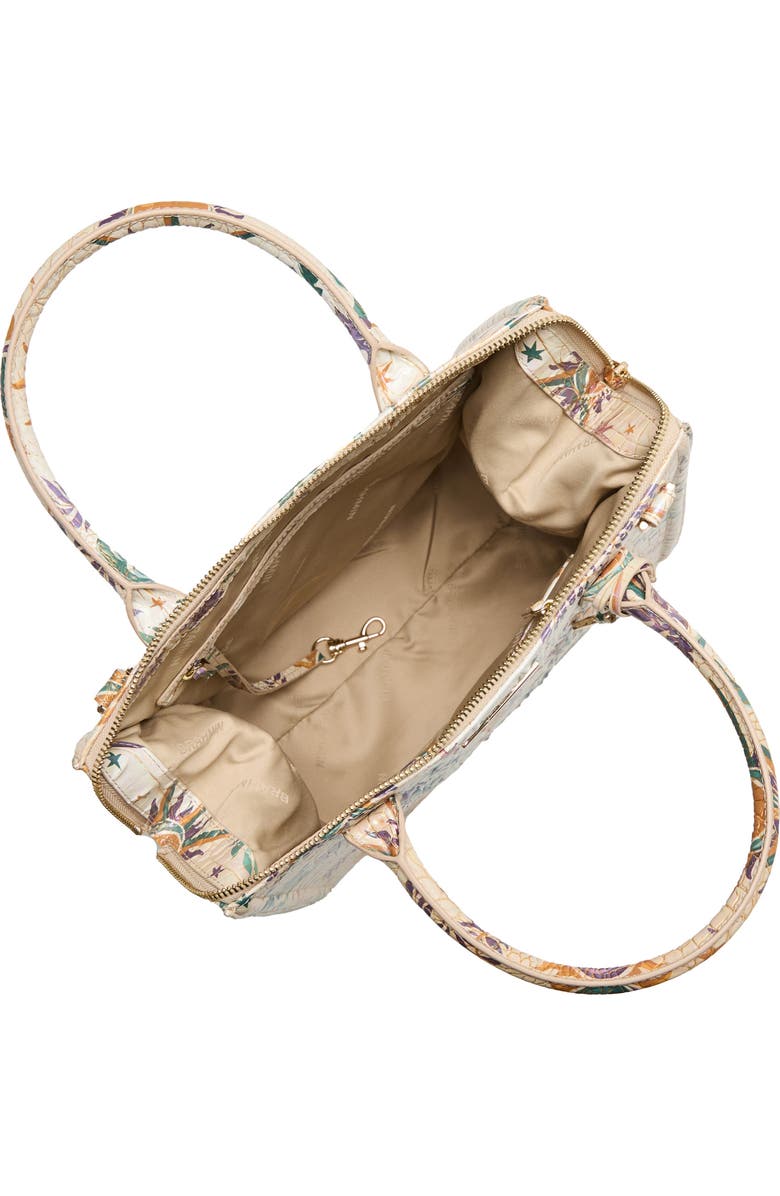 Brahmin Caroline Croc Embossed Painted Leather Satchel, Alternate, color,