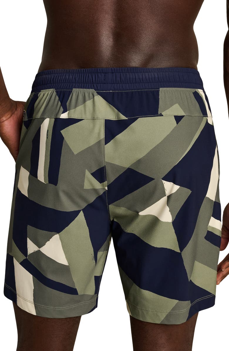 Rhone Pursuit 7-Inch Unlined Training Shorts, Alternate, color, Smokey Olive Color Block