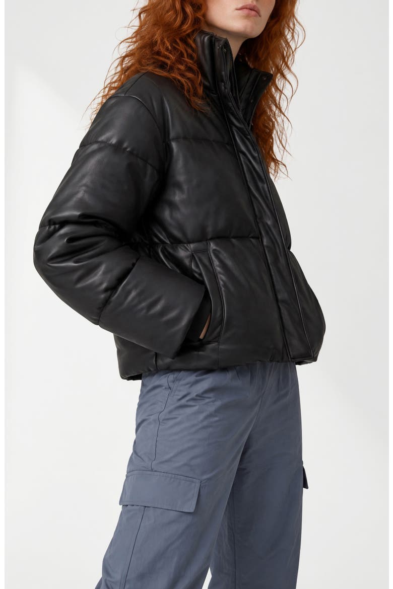 Evita-X Water Resistant Crop Puffer Jacket, Alternate, color, ESPRESSO