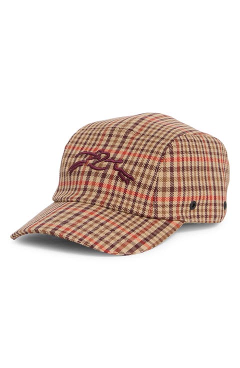 Houndstooth Print Hat