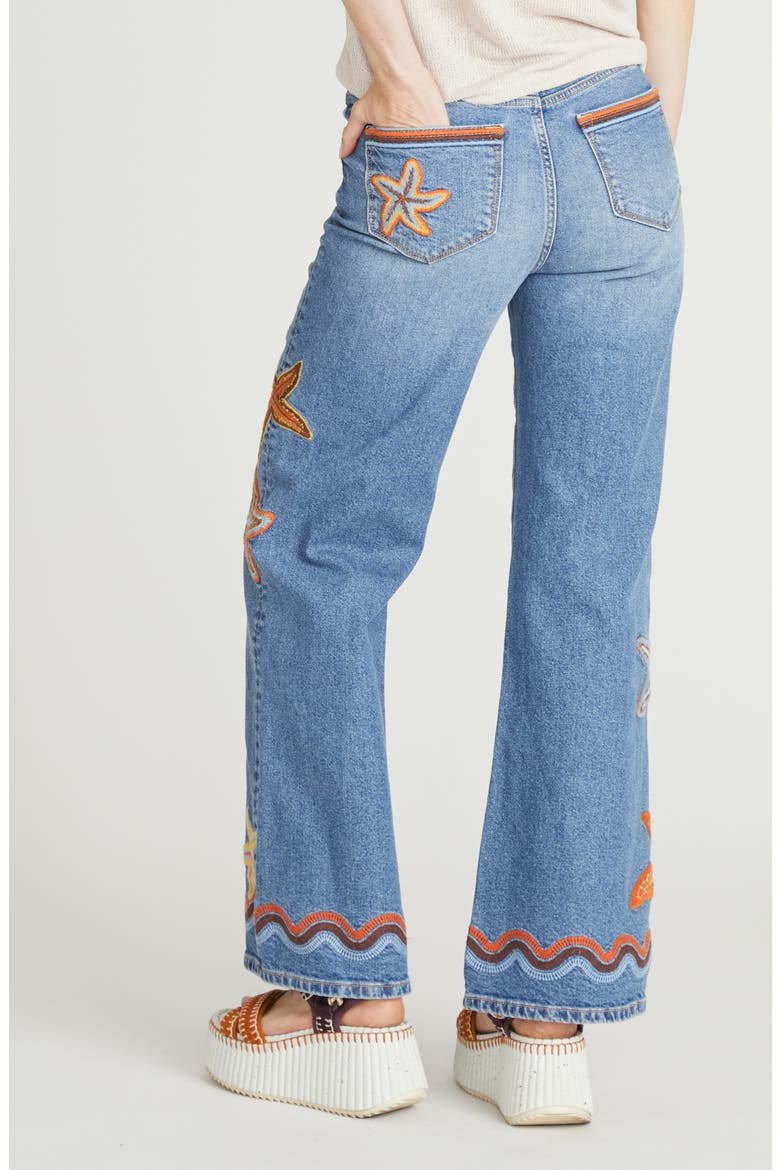 Charlee x Seaside Stars Wide Leg Jeans, Alternate, color, MEDIUM WASH