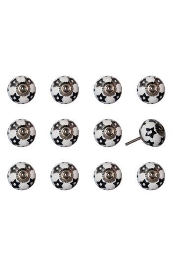 Kinetic 12-pack Knobs In Black Stars
