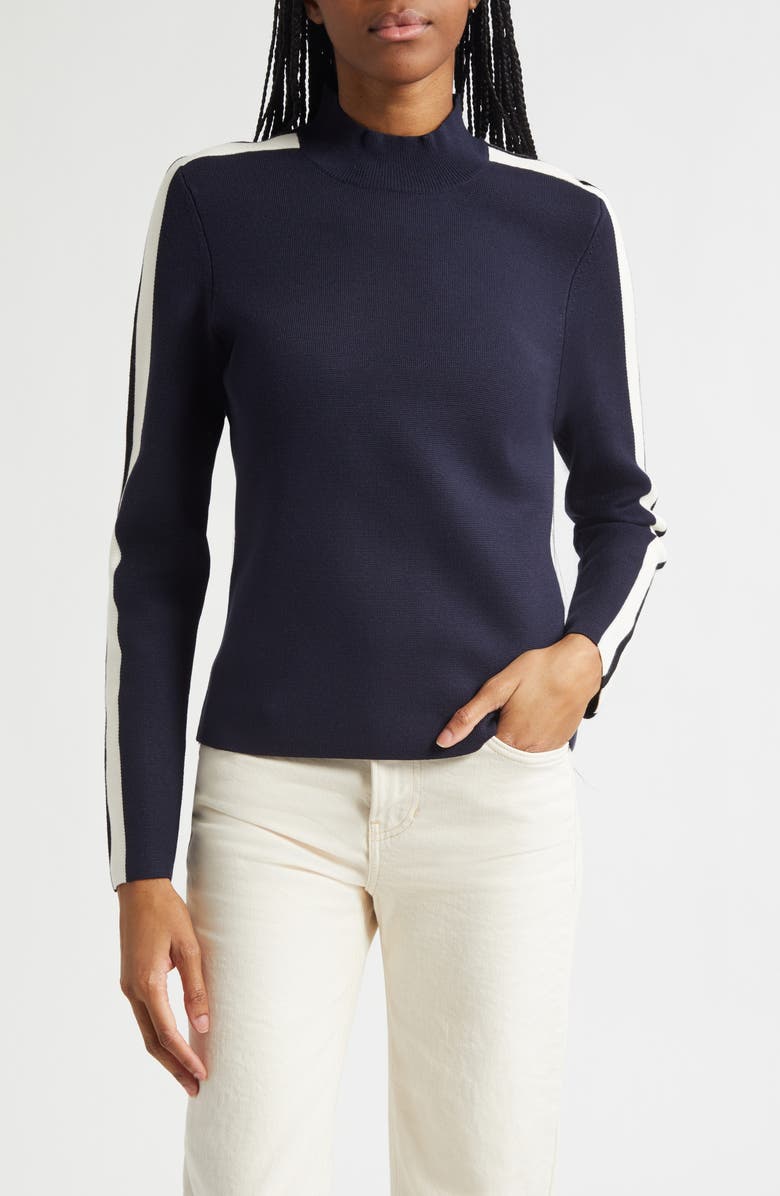 Veronica Beard Asante Side Stripe Sweater, Main, color,