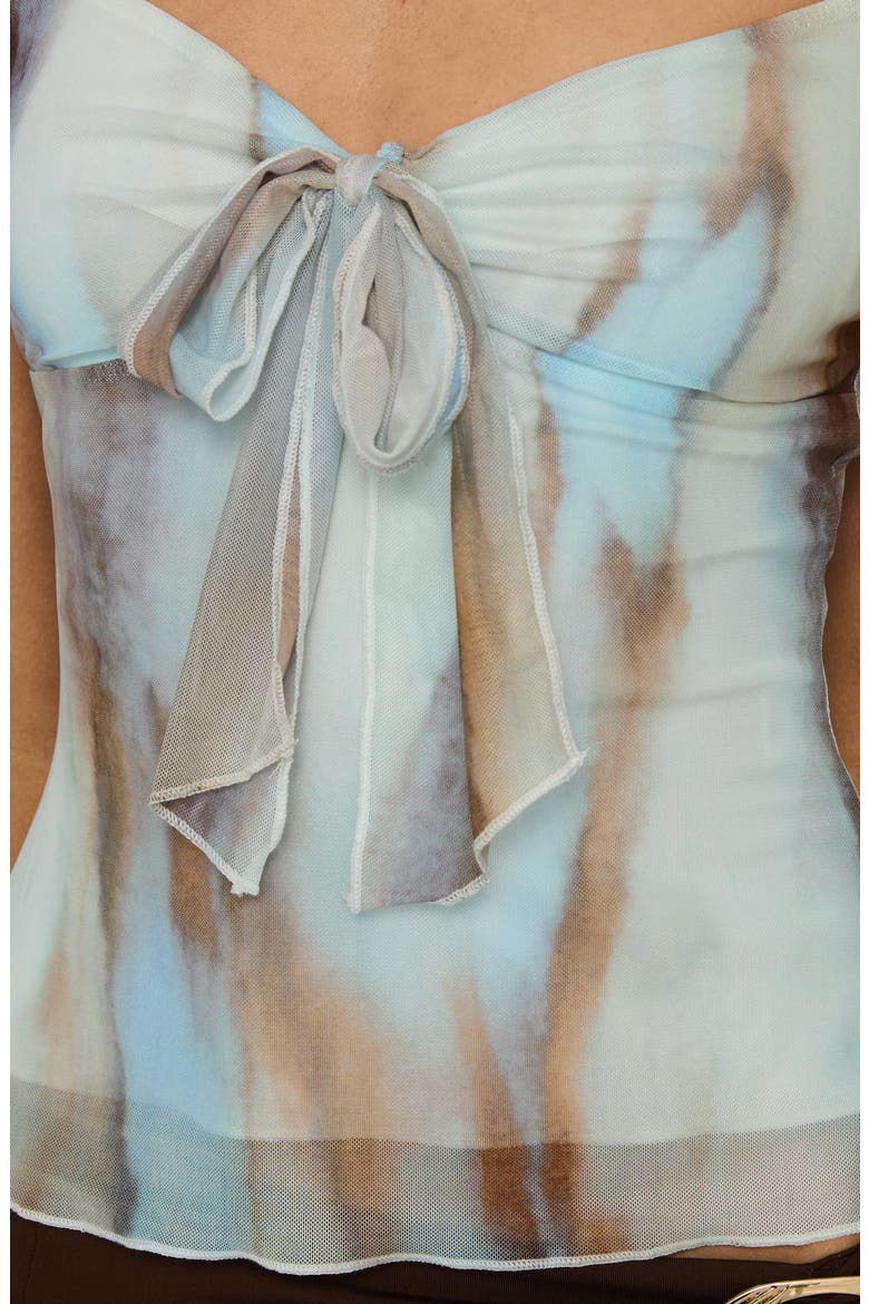 Bloomsbury Mesh Camisole, Alternate, color, BLUE / BROWN