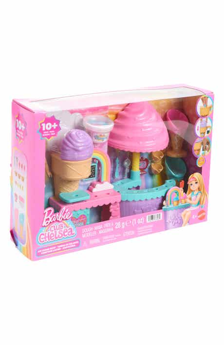 Club Chelsea Ice Cream Shop Playset with Chelsea Doll, 2 Dough Colors & Accessories