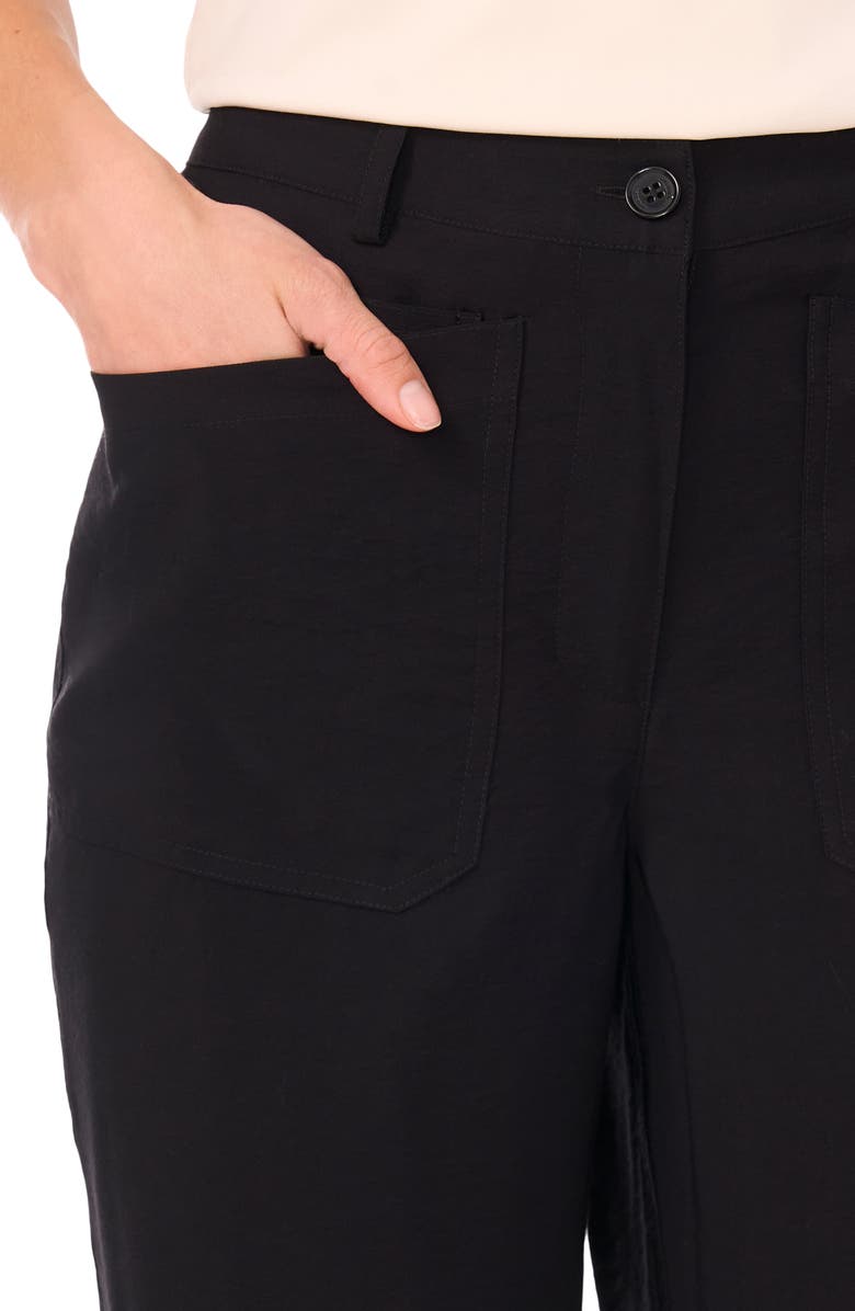 Halogen<sup>®</sup> Patch Pocket Straight Leg Pants, Alternate, color, Rich Black