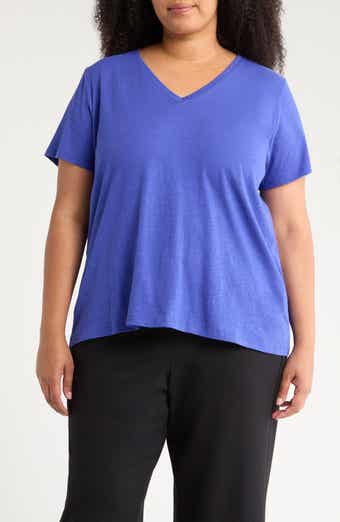 Easy V-Neck Organic Cotton Slub T-Shirt