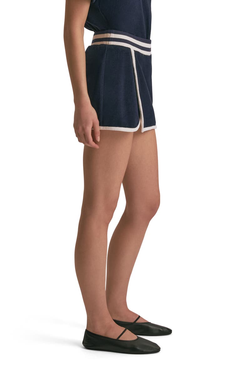 Favorite Daughter Terry Cloth Skort, Alternate, color, Navy/ Gardenia