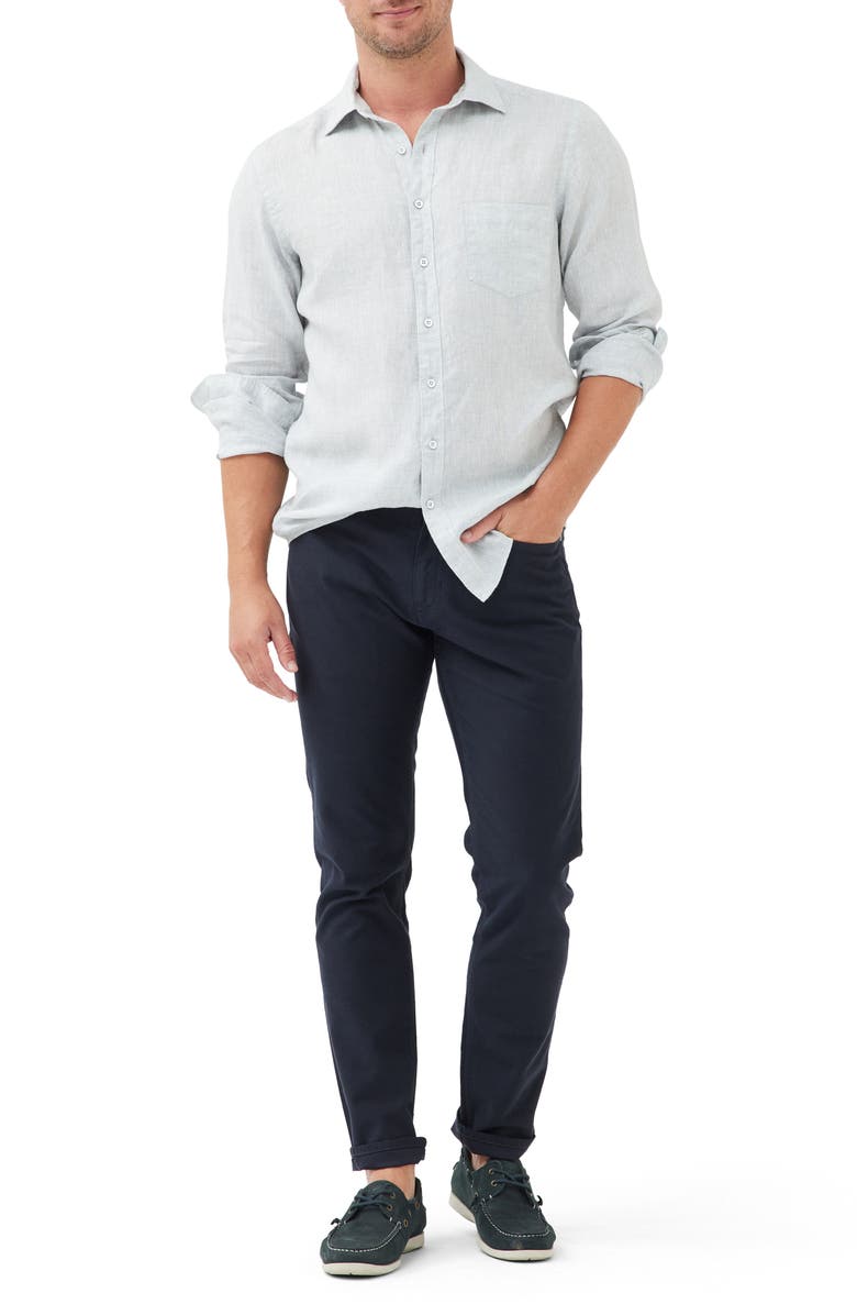 Rodd & Gunn Seaford Linen Button-Up Shirt, Alternate, color, Vapour