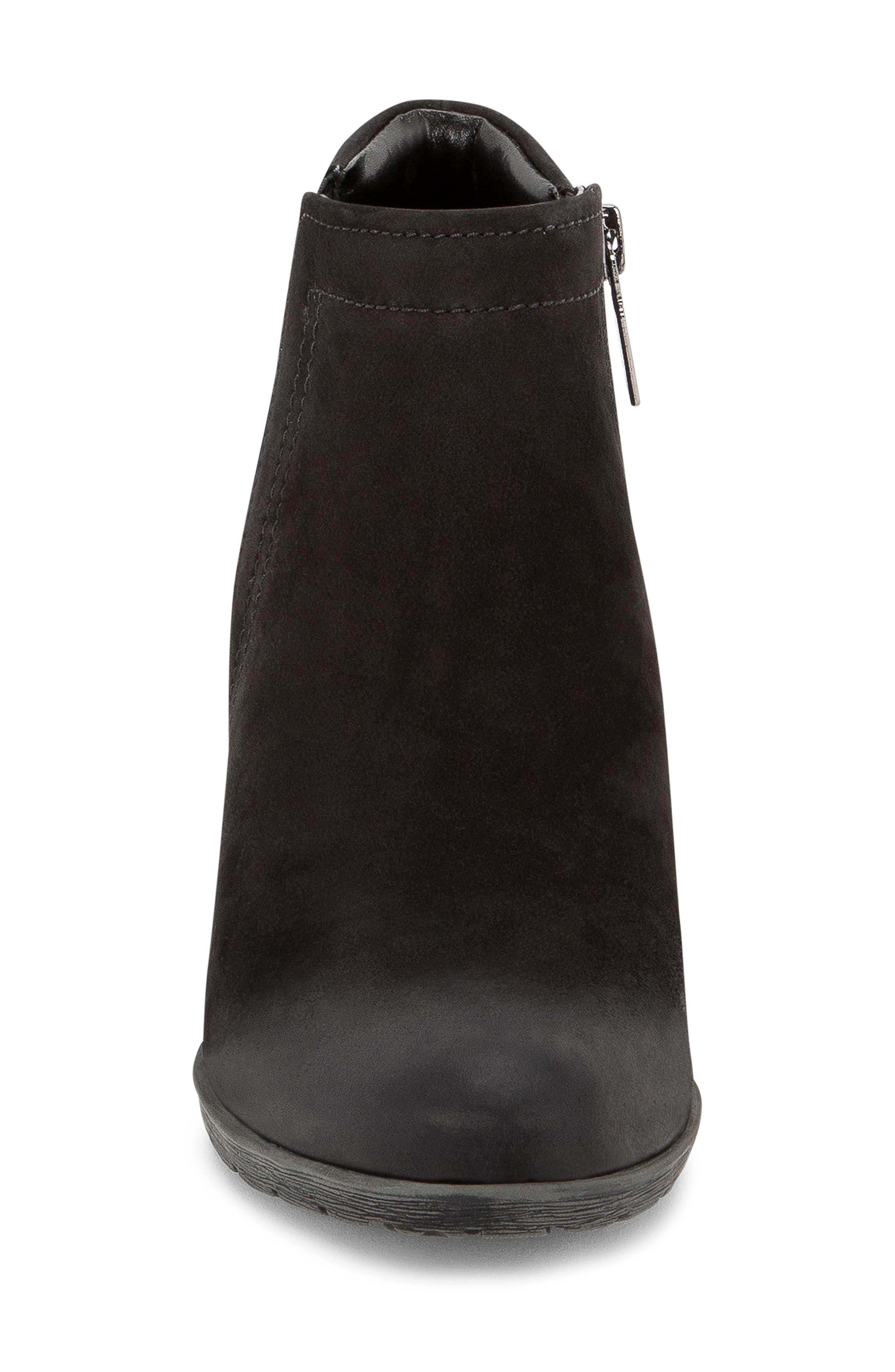 Valli Waterproof Suede Bootie (Nordstrom Exclusive), Alternate, color, BLACK NUBUCK