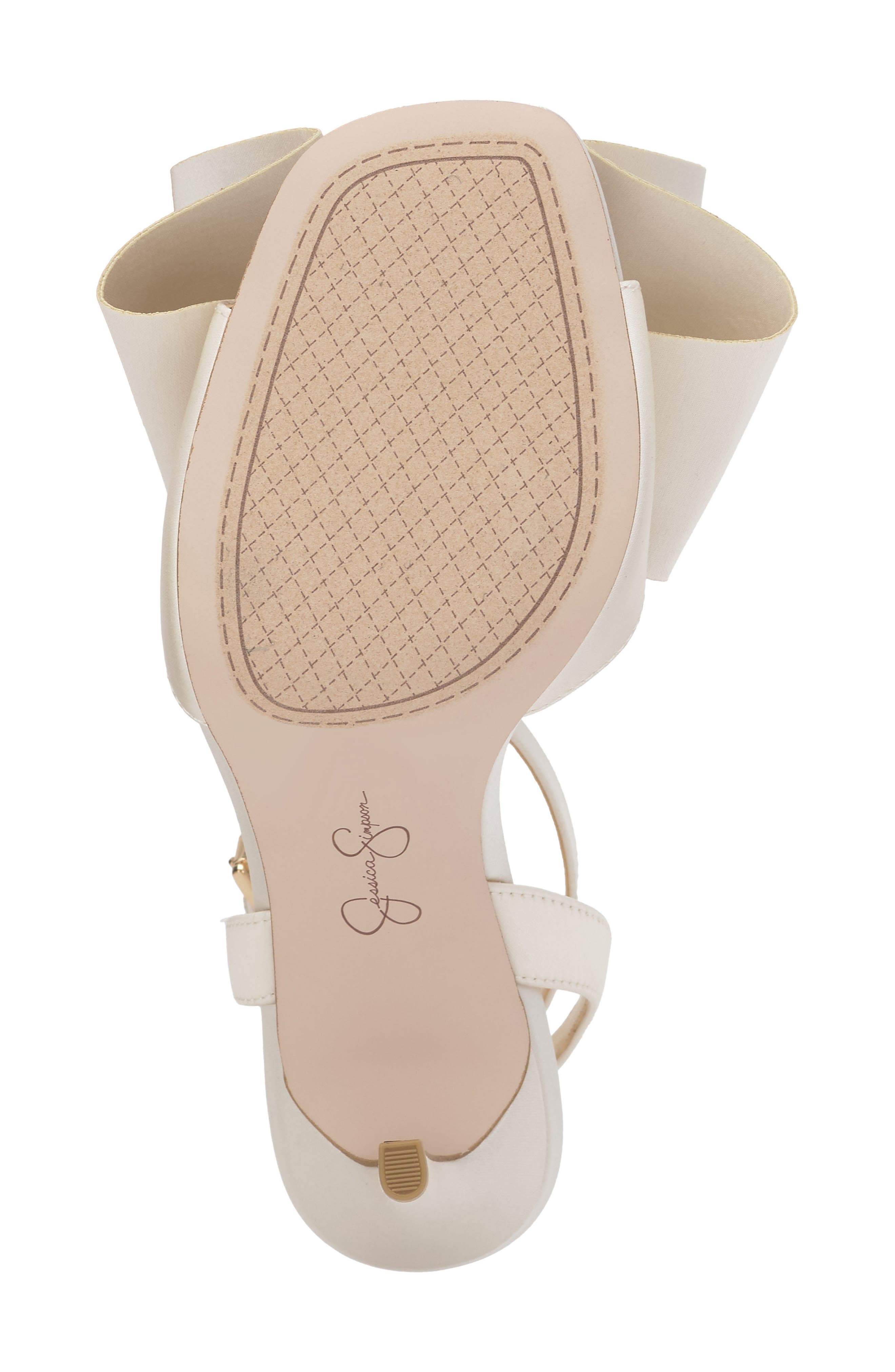 Jessica Simpson Olivine Ankle Strap Sandal, Alternate, color, White Matte Satin