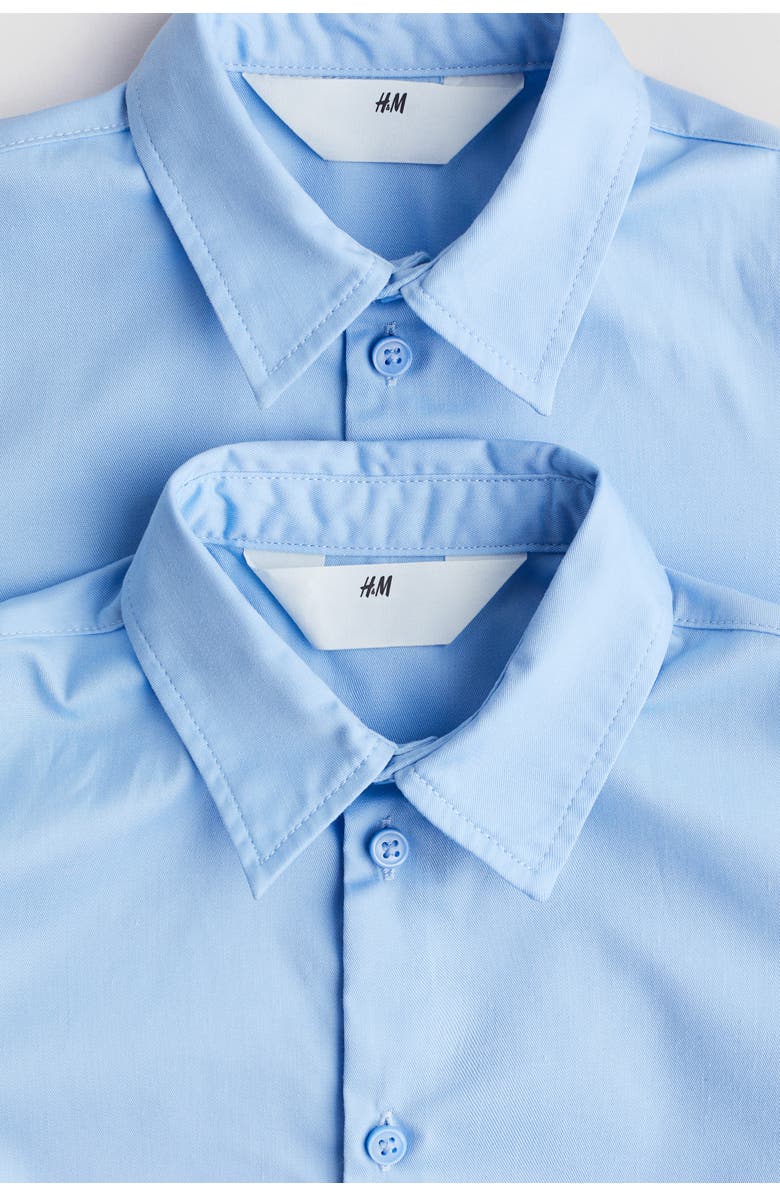 H&M 2-pack Easy-iron School Shirts, Alternate, color, Blue