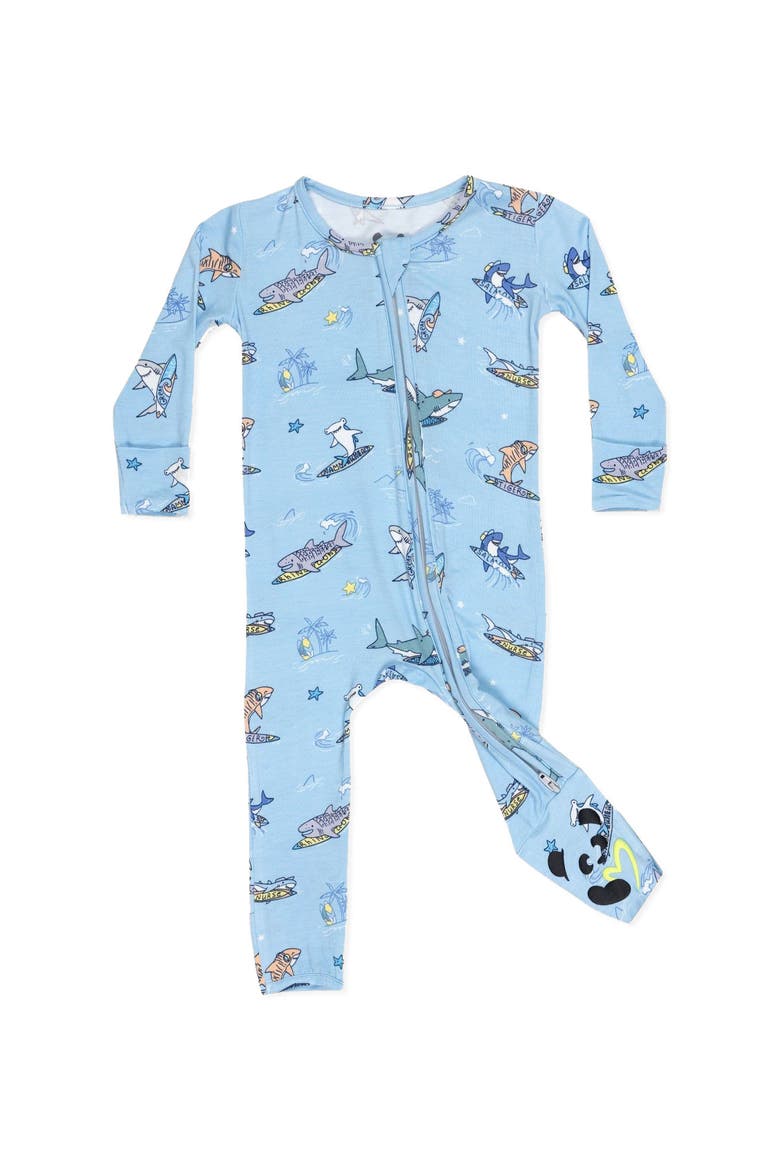 Baby Shark School Convertible Footie, Main, color, Shark School