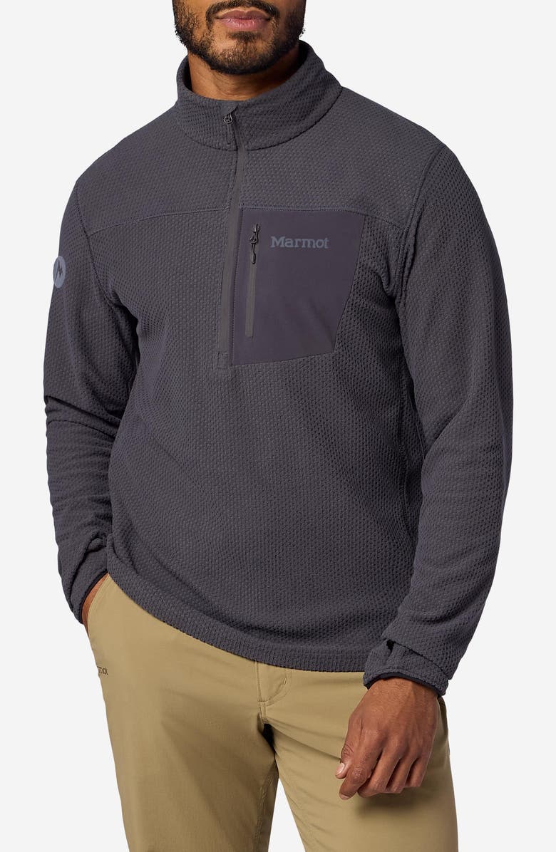 Marmot AirFleece Half Zip Pullover, Main, color, Blackened
