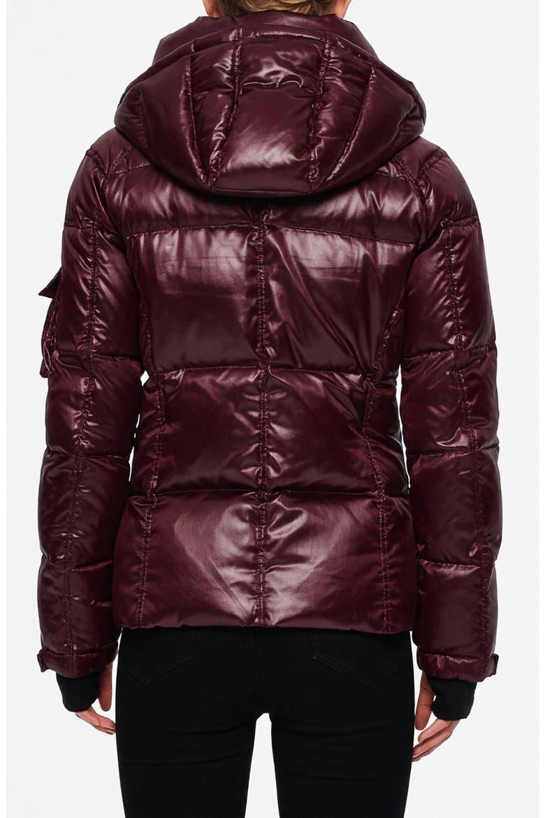 Kylie Puffer Jacket, Alternate, color, BLACK CHERRY
