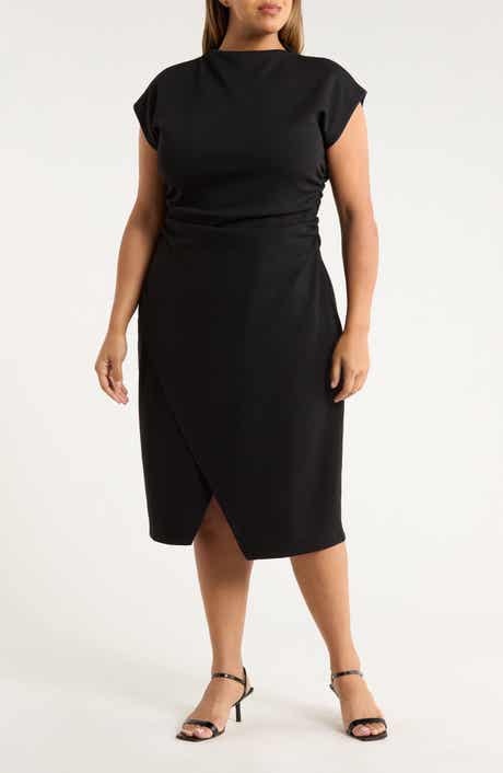 Ruched Cap Sleeve Dress