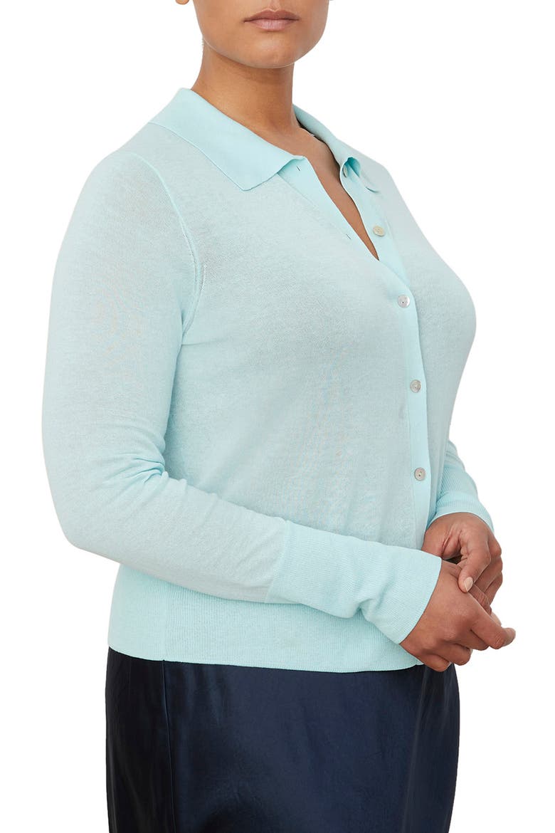 Cotton Cardigan, Alternate, color, SEAFOAM