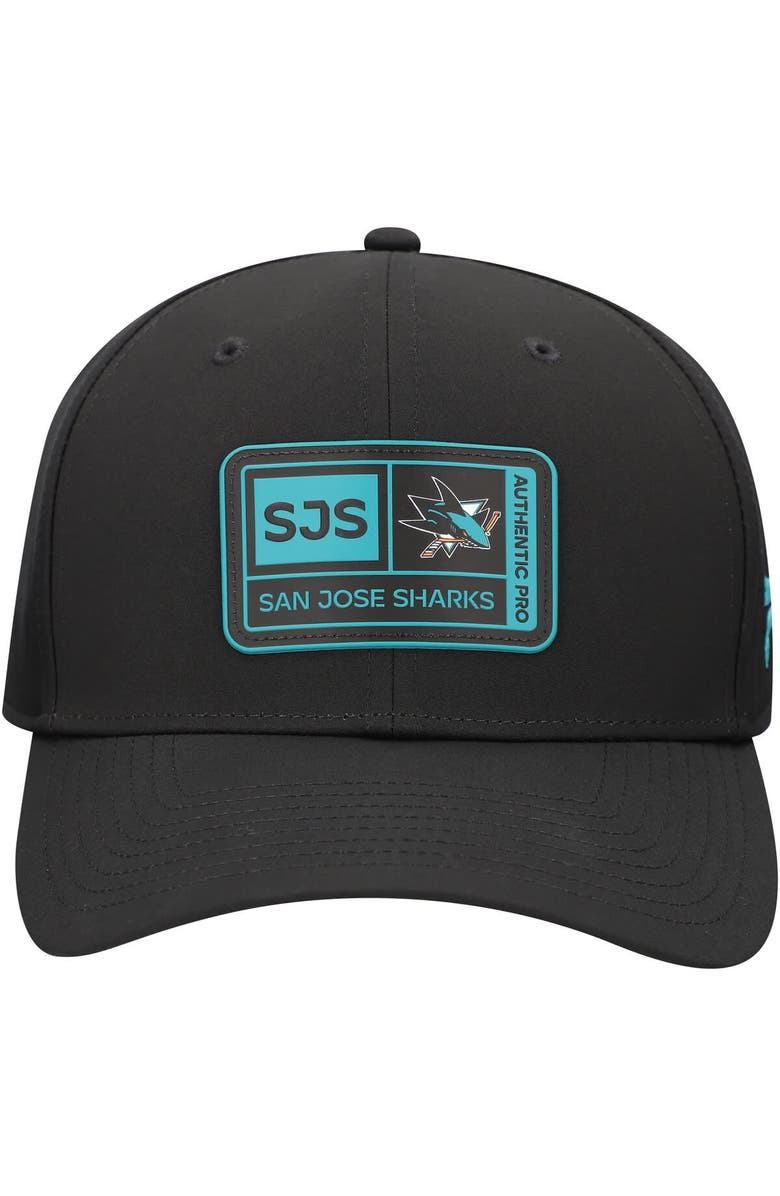 FANATICS Men's Fanatics  Black San Jose Sharks Training Camp Fitted Hat, Alternate, color, Black