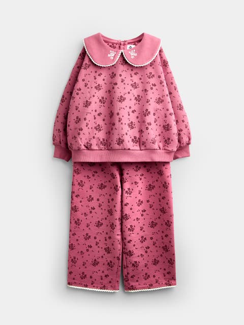 Kids' Printed Sweatshirt And Bottom Outfit Set (baby)