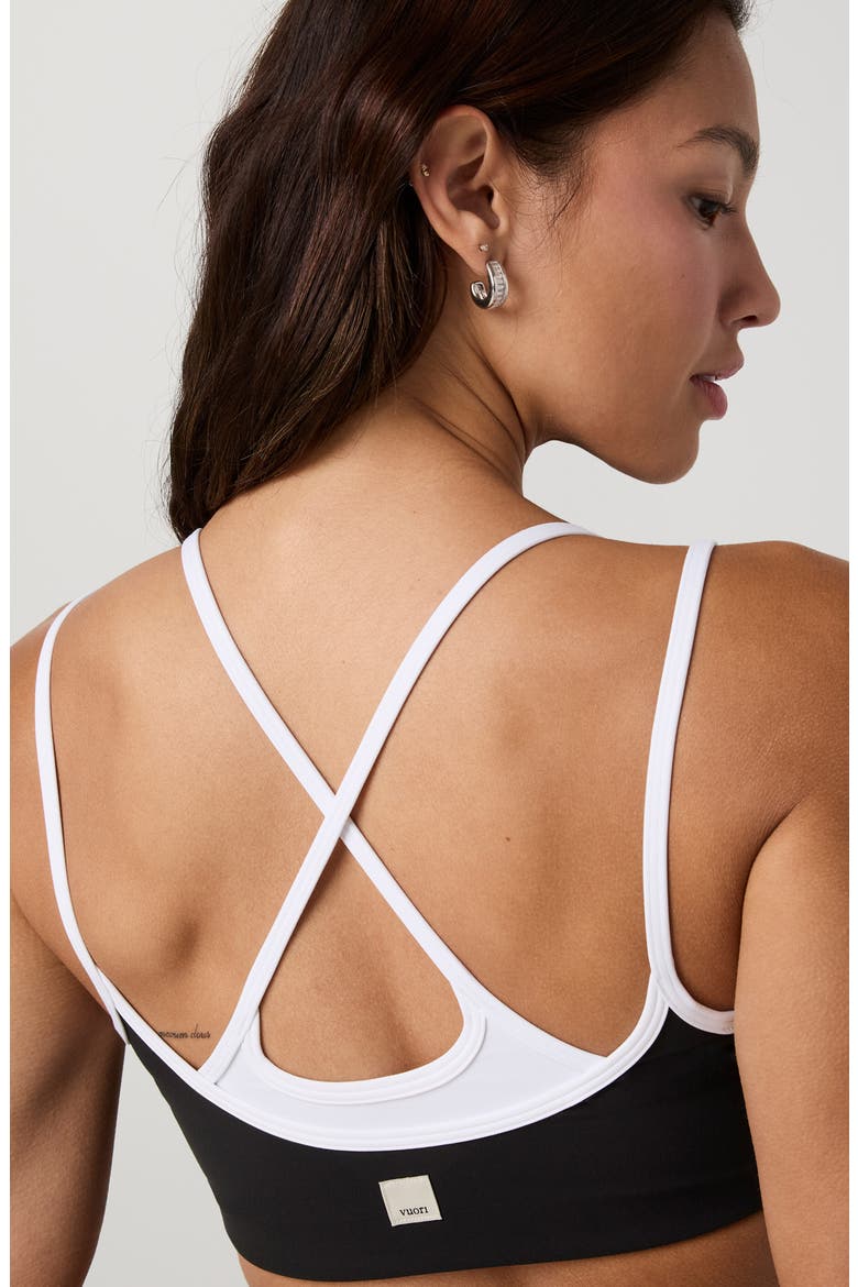 Daily Layered Square Neck Sports Bra, Alternate, color, BLACK