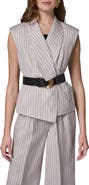 Donna Karan New York Belted Linen Blend Vest