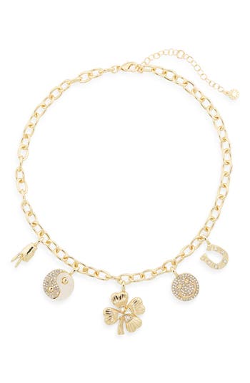 Baublebar Luck Motif Charm Necklace In Transparent