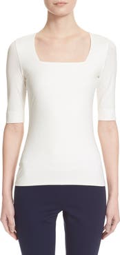 Akris punto Square Neck Jersey Tee