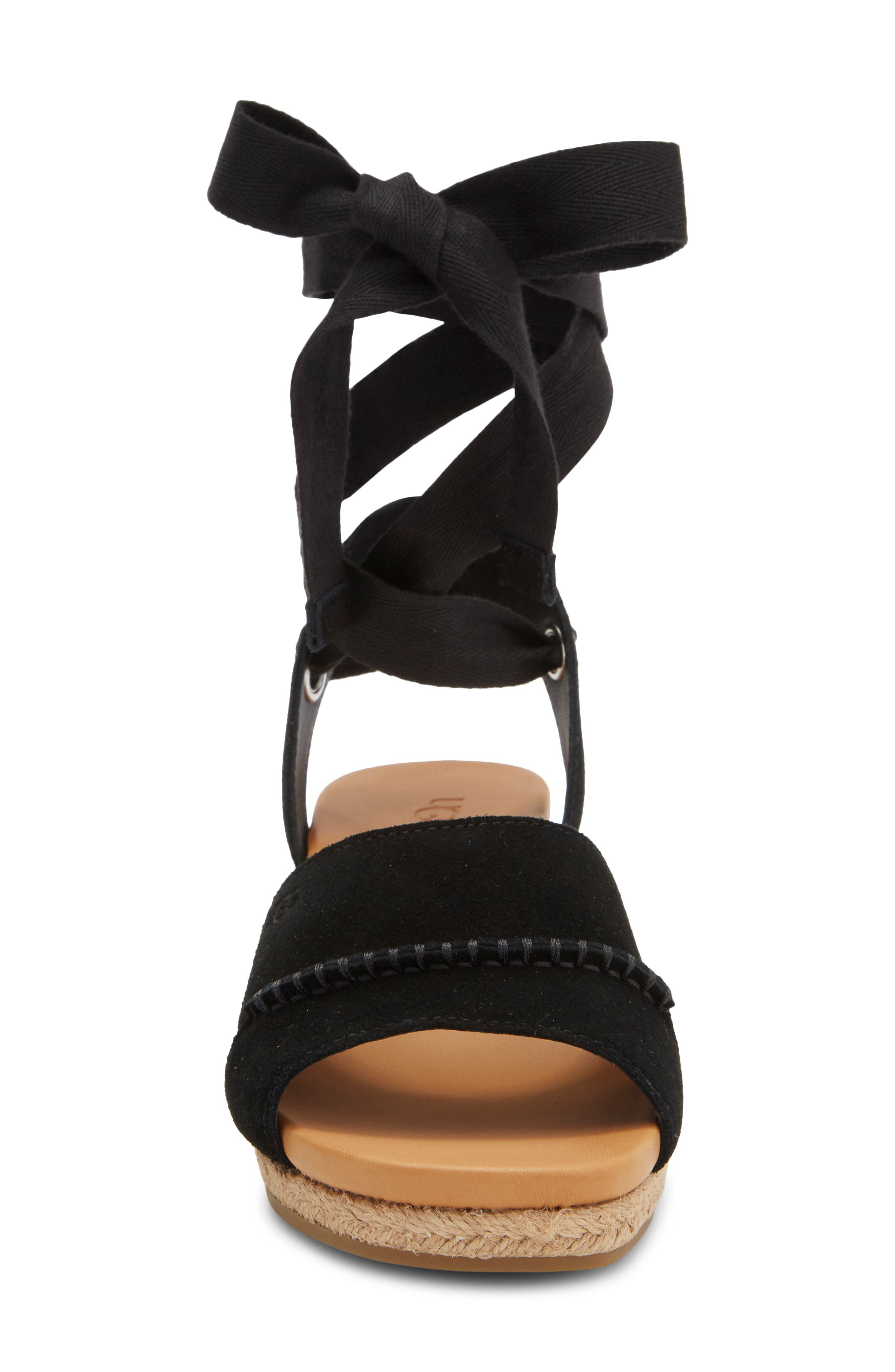 UGG Taia Ankle Tie Wedge Sandal - Slippers - BeyondStyle