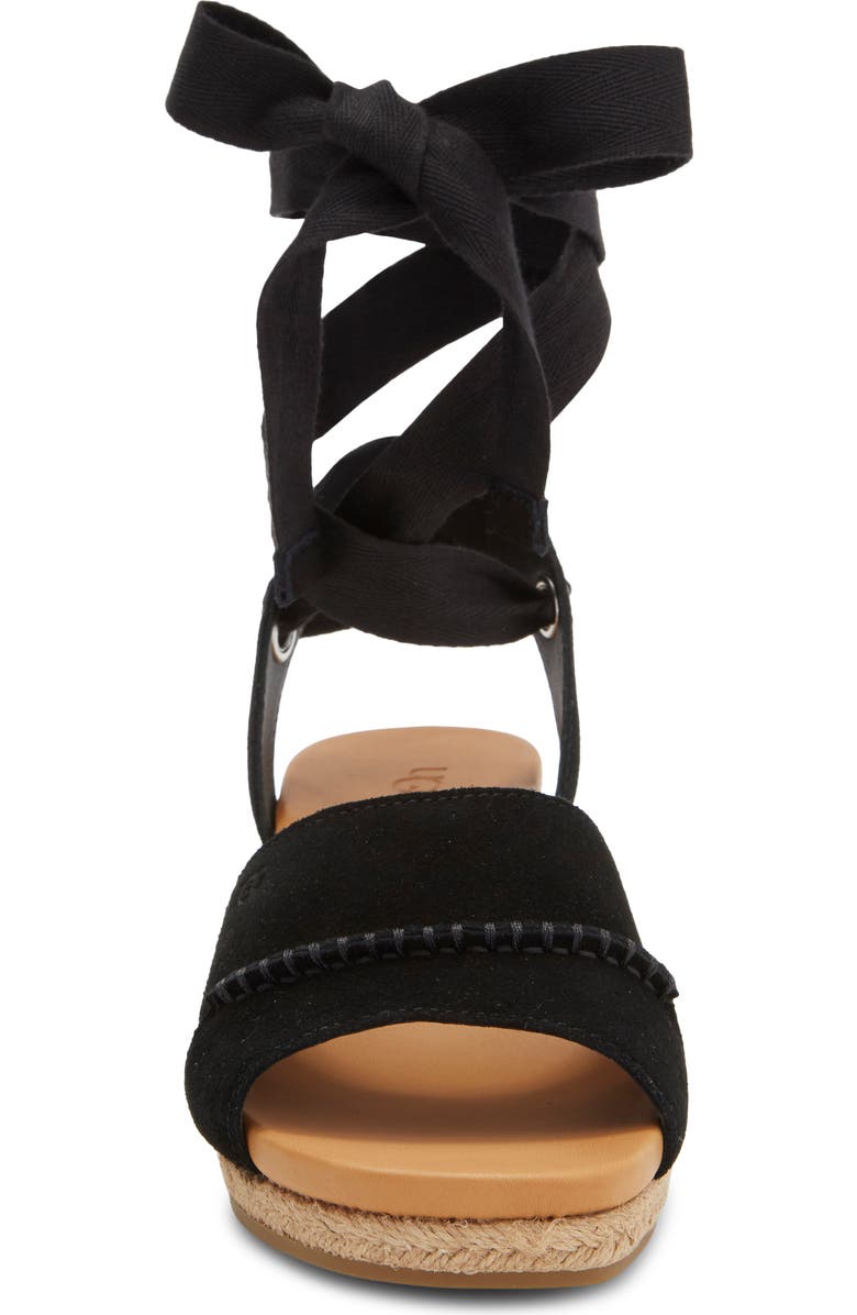 UGG<sup>®</sup> Taia Ankle Tie Wedge Sandal, Alternate, color,