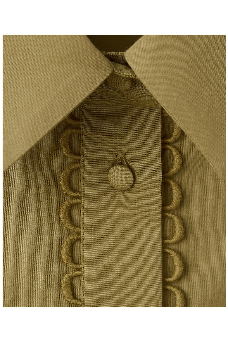 Embroidered Eyelet Shirt, Alternate, color, GREEN