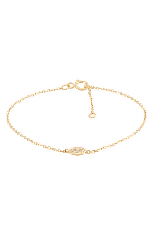 Frankie & Zoe Pavé Diamond Circle Bracelet In Gold
