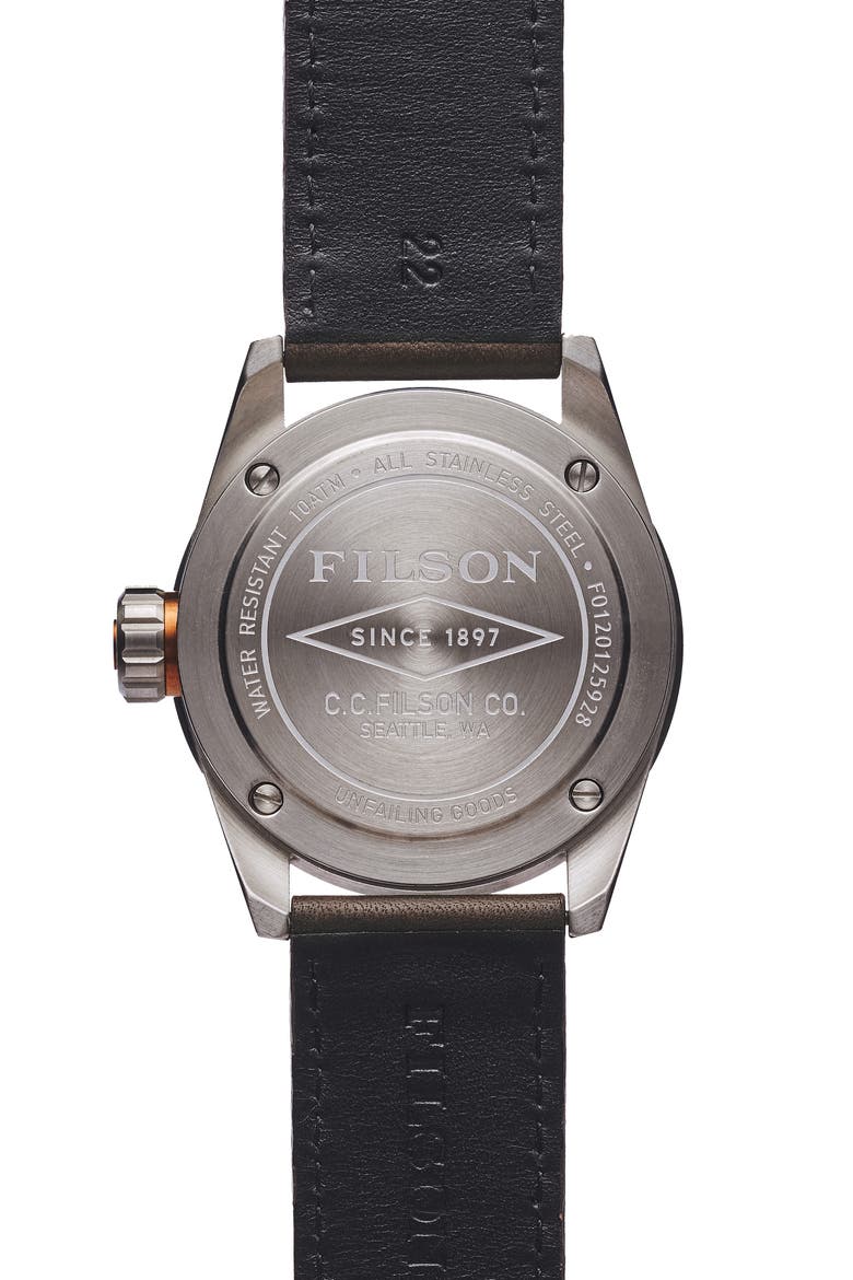 Field Leather Strap Watch, 42mm, Alternate, color, BROWN LEATHER STRAP