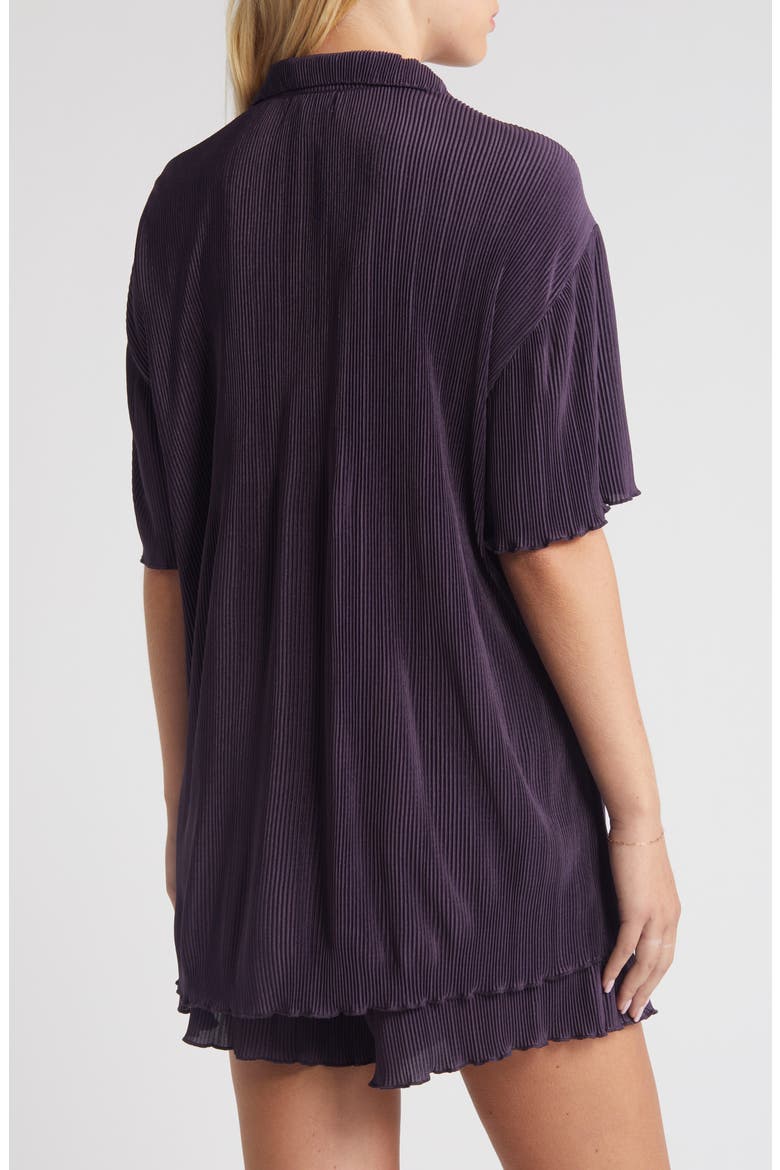 Plissé Short Pajamas, Alternate, color, PURPLE NIGHT