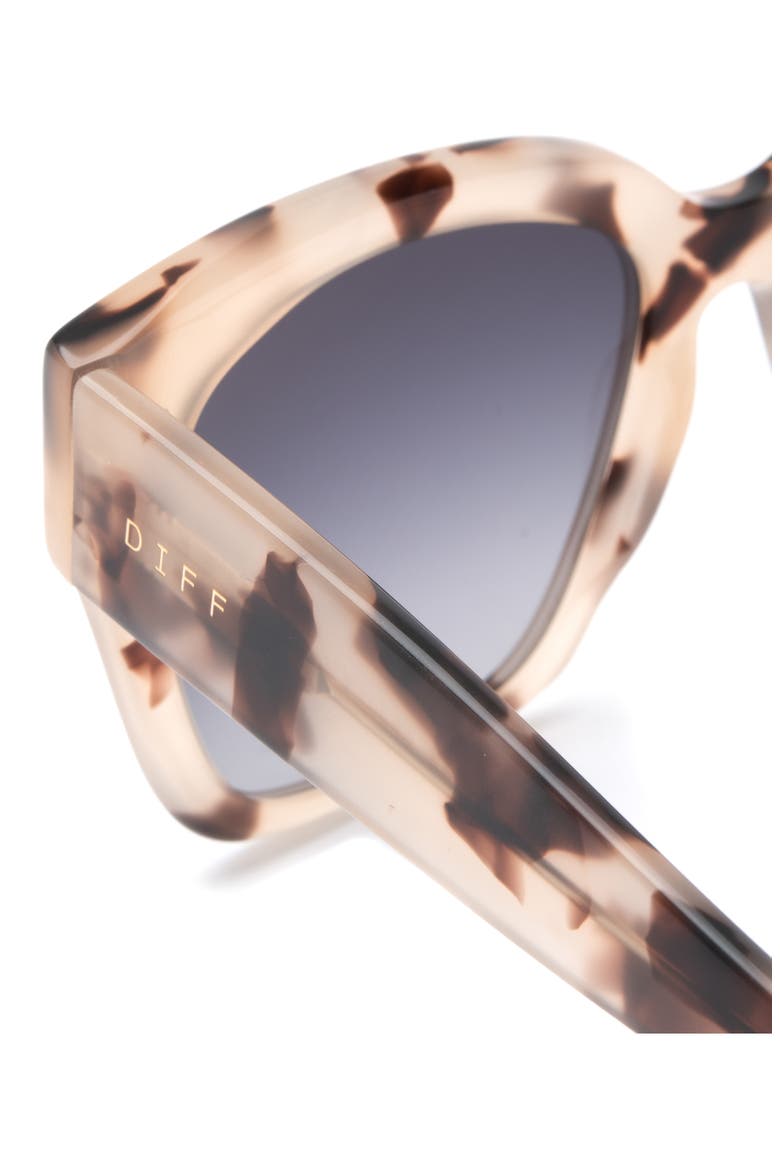 Bella II 55mm Polarized Square Cat Eye Sunglasses, Alternate, color, CREAM TORTOISE / GREY