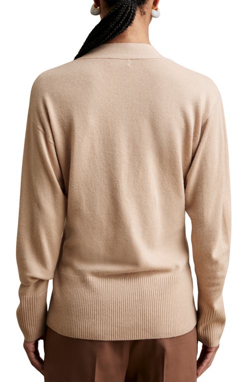 Reiss Tyle Wool & Cashmere Blend Cardigan In Neutral