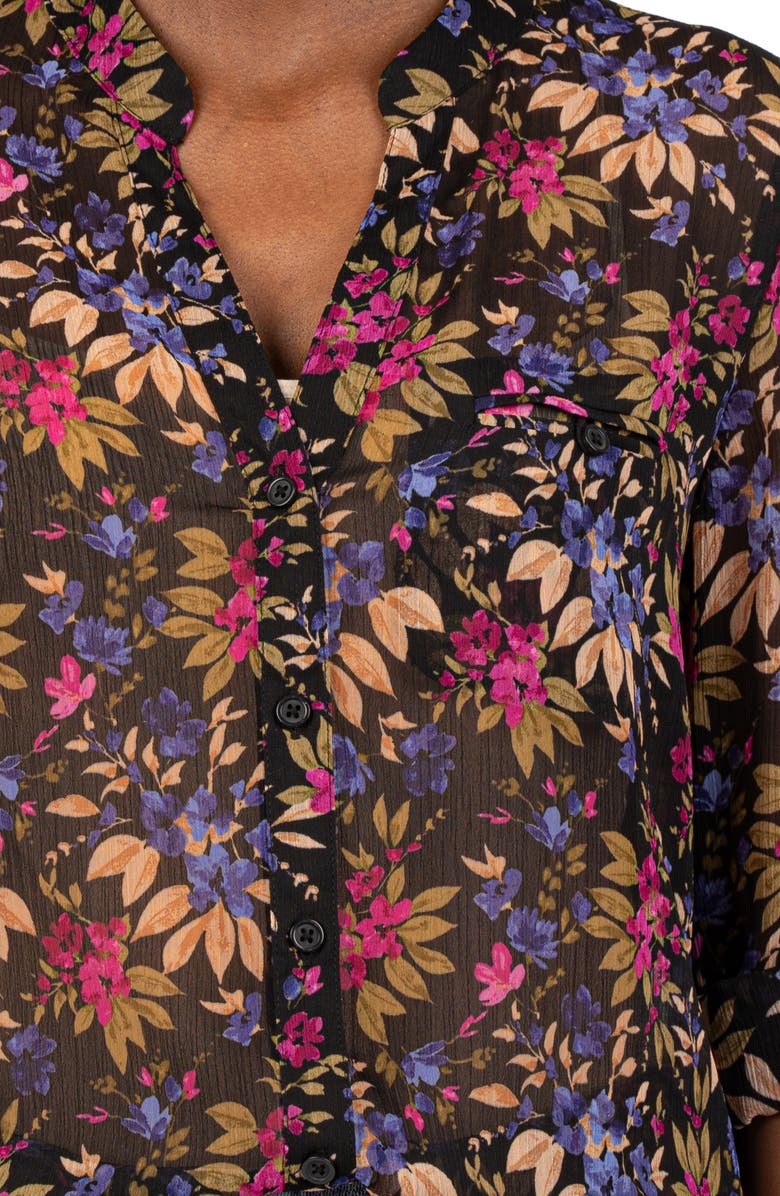 KUT from the Kloth Jasmine Chiffon Button-Up Shirt, Alternate, color,