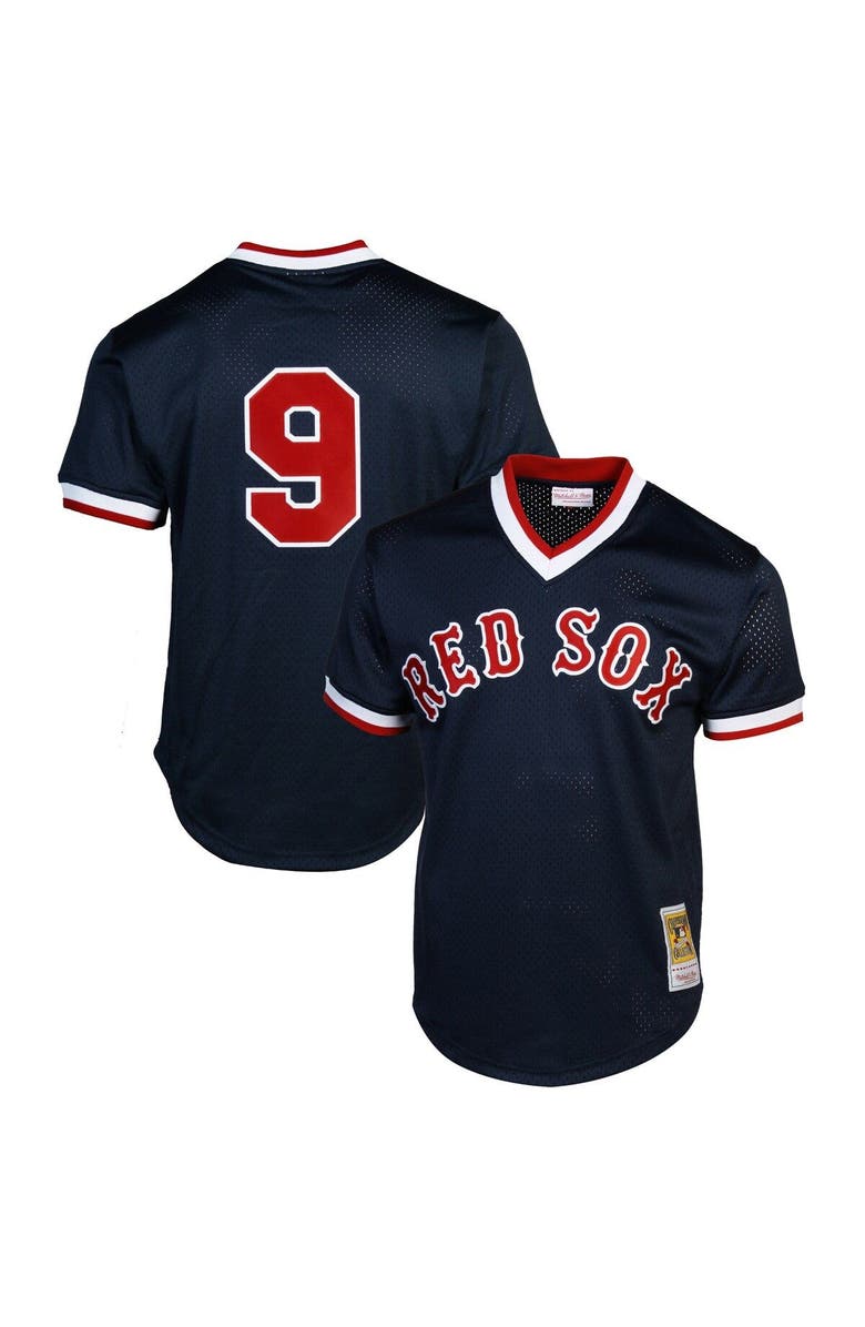 Mitchell & Ness Ted Williams Boston Red Sox 1990 Authentic Cooperstown Collection Batting Practice Jersey - Navy Blue, Main, color, 