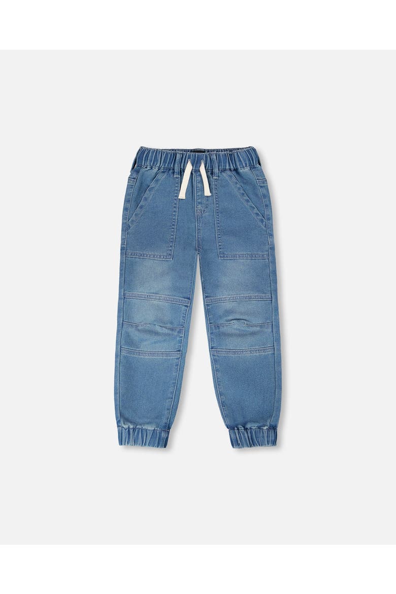 Stretch French Terry Denim Jogger, Main, color, Light Blue Denim