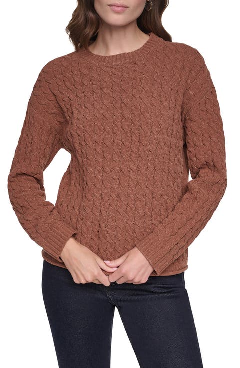 Cable Knit Crewneck Sweater