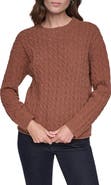 DKNY Jeans Cable Knit Crewneck Sweater
