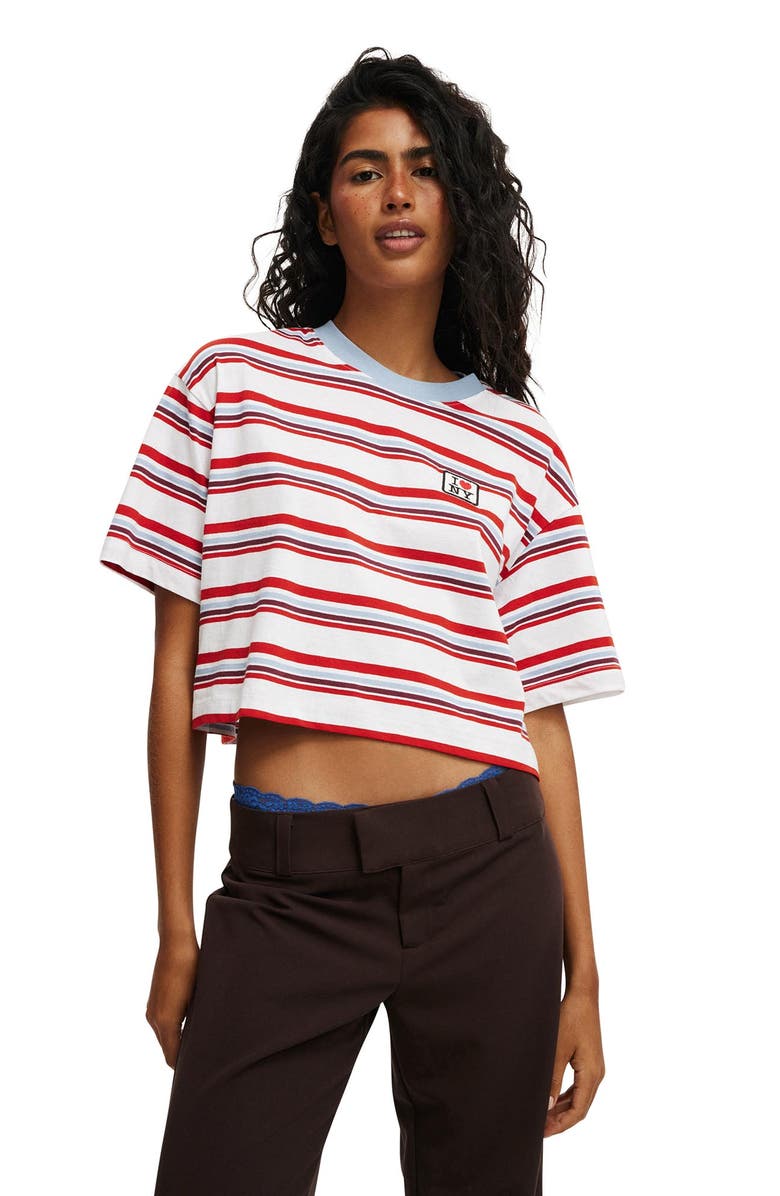 Cotton On Women's Lcn Cropped Boxy Graphic Tee, Main, color, 