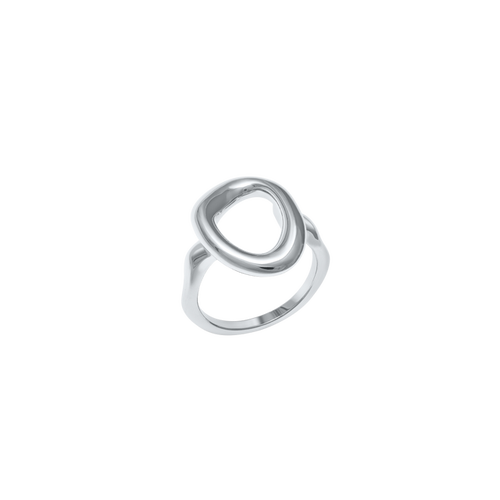Lucy Quartermaine Volcan Open Ring In Sterling Silver