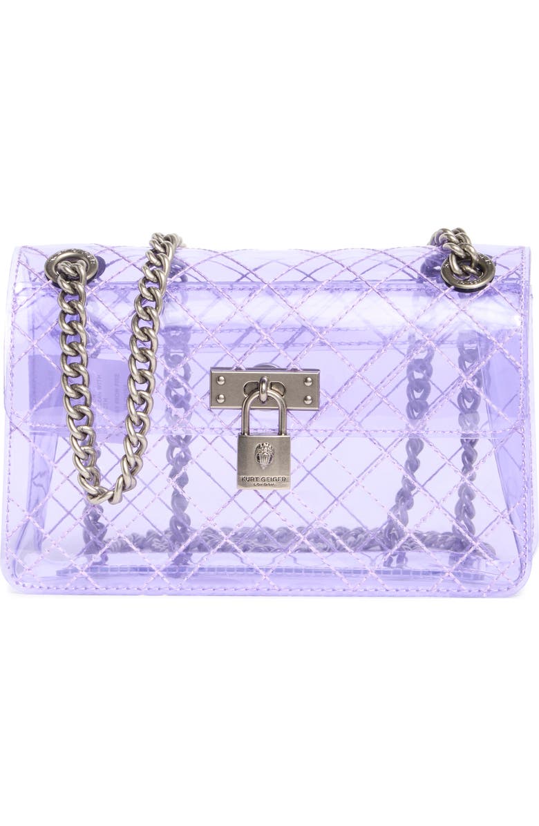 KG Kurt Geiger Mini Brixton Vinyl Convertible Shoulder Bag, Main, color, Light/ Pastel Purple