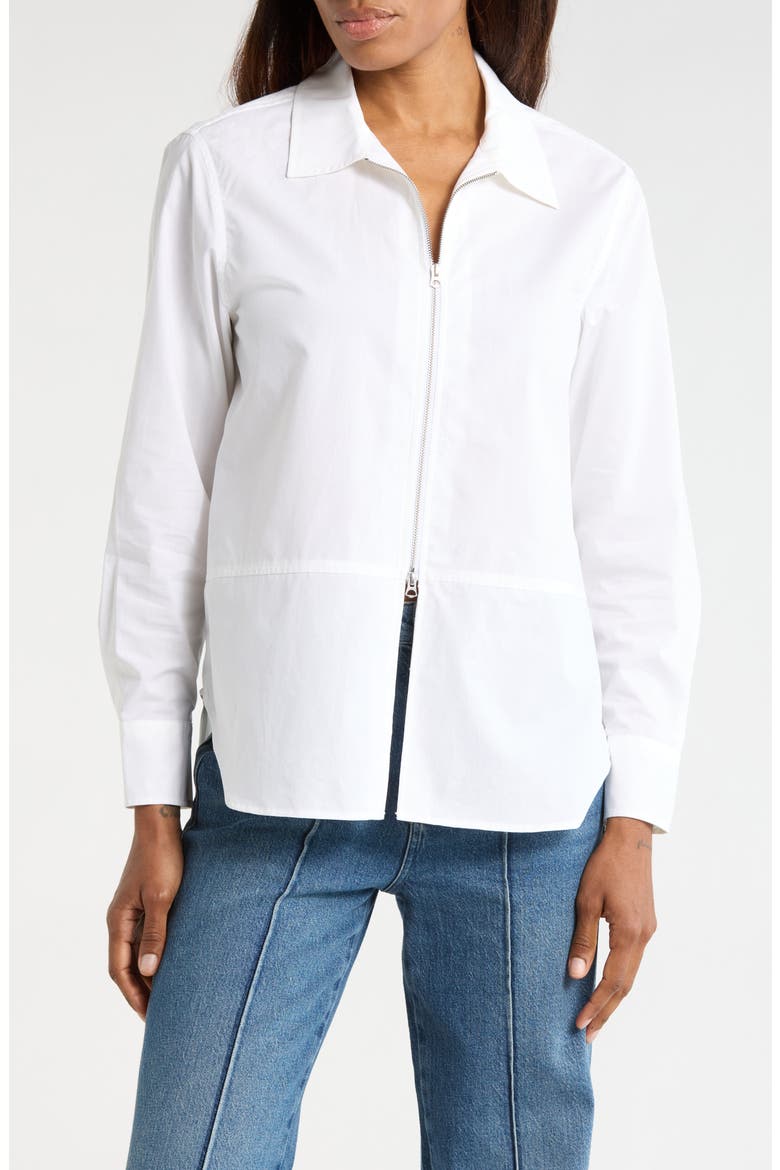 Bella Long Sleeve Poplin Shirt, Main, color, WHITE