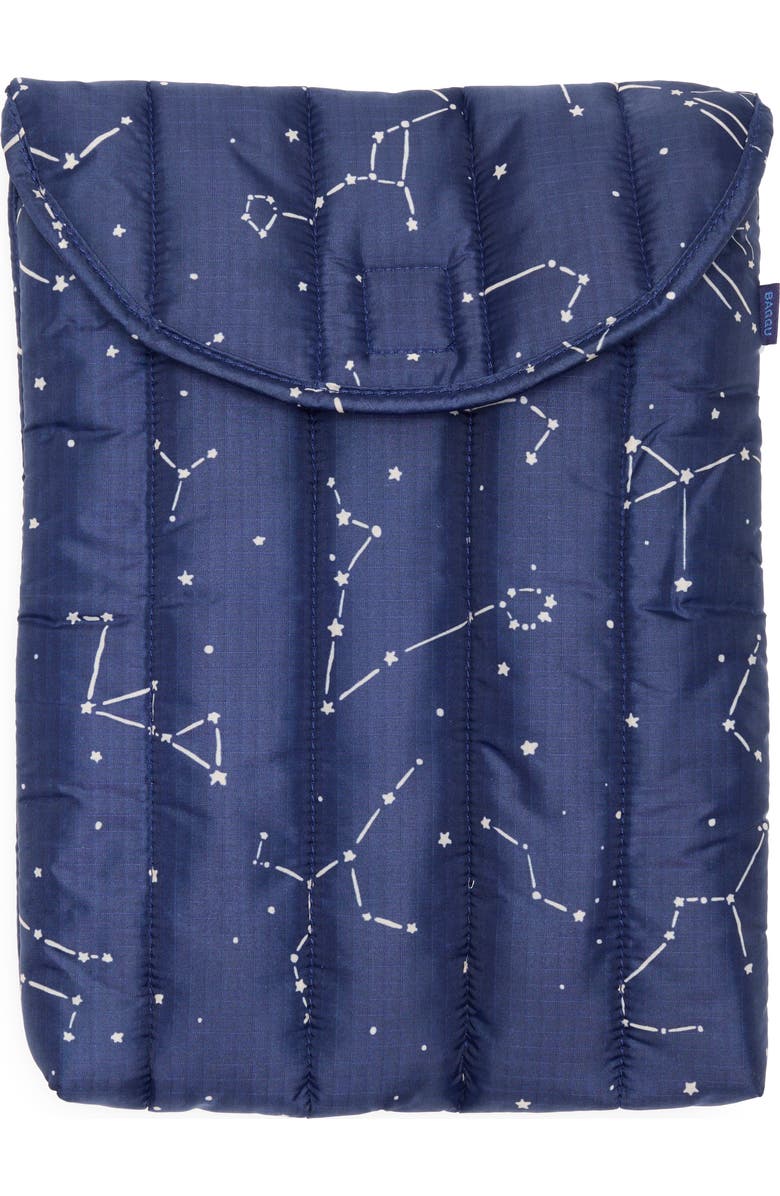 Baggu Puffy Laptop Sleeve, Main, color, Constellation Midnight