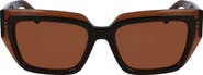FERRAGAMO Classic Logo 55mm Square Sunglasses