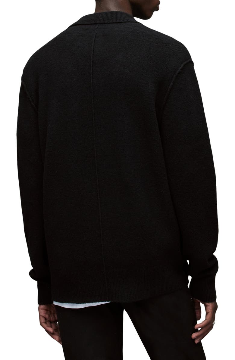 AllSaints Statten Long Sleeve Polo Sweater, Alternate, color, 